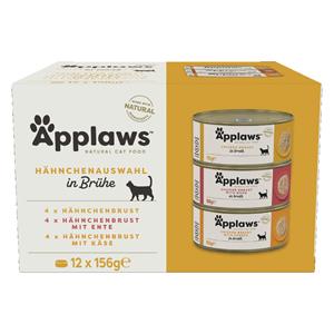 Applaws 12x156g  Mix Kip in Bouillon Kattenvoer nat