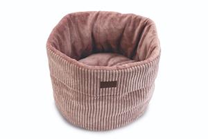 Designed by Lotte kattenmand Geribbeld Ø 50 x H 35 cm roze kat