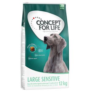 2 x 12 kg / 2 x 4 kg Concept for Life voor een speciale prijs! - Large Sensitive (2 x 12 kg)
