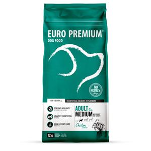 Euro Premium Medium Adult Kip & Rijst Hondenvoer - 12 kg