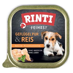 RINTI Fijnste 11 x 150 g Hondenvoer - Puur gevogelte en rijst