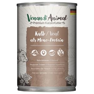 6x400g Venandi Animal Monoprotein Kalf kattenvoer nat