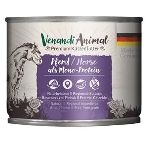 6x200g Venandi Animal Monoprotein Horse kattenvoer nat
