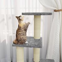 vidaXL Kattenmeubel met sisal krabpalen 92 cm lichtgrijs