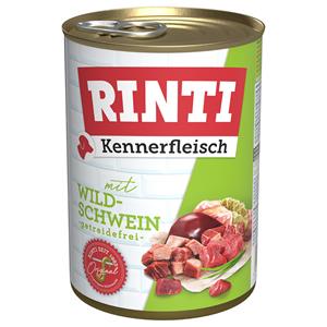 12 x 400 g RINTI Kennerfleisch Wild Zwijn Nat Hondenvoer