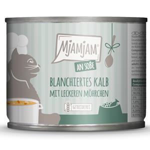 6x185g MjAMjAM in saus geblancheerd kalfsvlees met lekkere wortels nat kattenvoer
