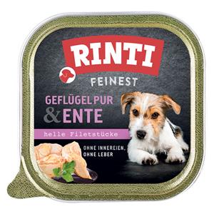 RINTI Fijnste 11 x 150 g Hondenvoer - Puur gevogelte & eend
