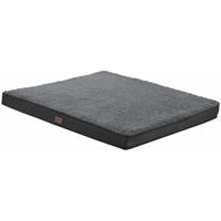 Juskys Hundebett Milow orthopädisch - Hundekissen flauschig & stabil - Bezug abnehmbar & waschbar – Hundematte für kleine Hunde – Grau 76x51cm - 