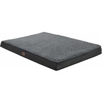 Juskys Hundebett Milow orthopädisch - Hundekissen flauschig & stabil - Bezug abnehmbar & waschbar – Hundematte für mittlere Hunde – Grau 92x69cm