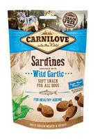 Carnilove soft snack sardines / wilde knoflook 200 GR