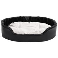 VIDAXL Hundebett Schwarz-beige 90x79x20 Cm Plüsch Und Kunstleder