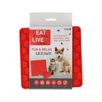 Eat Slow Live Longer Fun & Relax Lick Mat - Rood