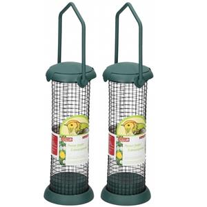 Lifetime Garden 2x Buiten vogelvoer pinda silo 22 cm -