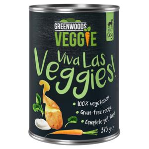 Greenwoods Veggie met Yoghurt, Aardappel, Wortel en Spinazie Hondenvoer 6 x 375 g