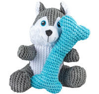 Husky pluche knuffel + bot Duvoplus