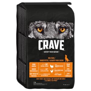 Crave Adult droogvoer honden met Kalkoen en Kip - 11,5 kg