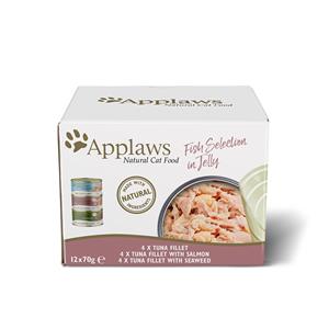 12x70g Adult Vis Selectie in Gelei Applaws Kattenvoer