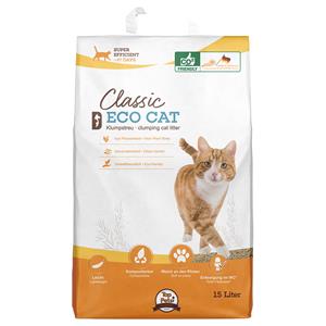2x15L Classic Eco Cat Klonterende Kattenbakvulling Kat