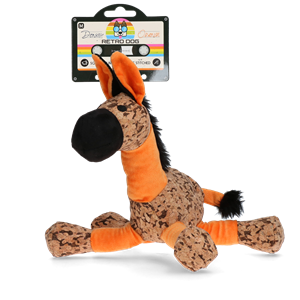 Retrodog Ezel &VerticalLine; Vrolijke Knuffel Oranje - M