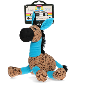 Retrodog Ezel | Vrolijke Knuffel Blauw - M