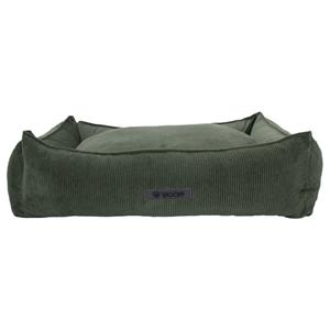 Wooff Mand Cocoon Rib Velours Olijfgroen Large 90 x 70 x 22 cm
