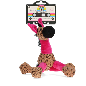 Retrodog Ezel &VerticalLine; Vrolijke Knuffel Roze - S