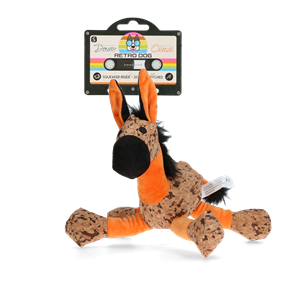 Retrodog Ezel &VerticalLine; Vrolijke Knuffel Oranje - S