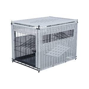 TRIXIE BENCH HOMEKENNEL POLYROTAN LICHTGRIJS 58X77X60 CM