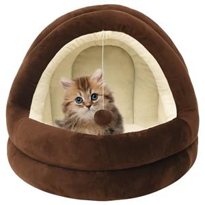 vidaxl Kattenmand 40x40x35 cm bruin en crmekleurig