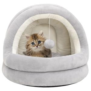 Vidaxl Katzenbett 50x50x45 Cm Grau Und Creme