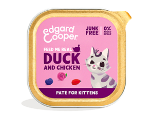 Edgard&Cooper Kuipje Paté Voor Kittens - Kattenvoer - Eend Kip 85 g