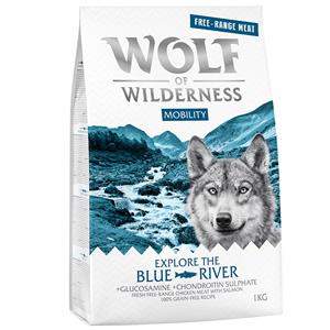 Wolf of Wilderness 1kg  Mobility Explore The Blue River Scharrelkip & Zalm Hondenvoer droog