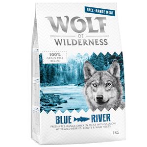 Wolf of Wilderness 12kg  Adult Blue River Scharrelkip & Zalm Hondenvoer droog