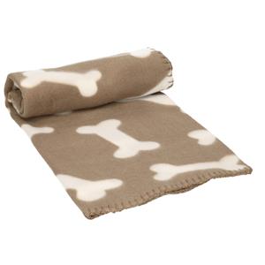 Excellent Houseware Fleece huisdieren deken voor honden 100 x 70 cm bruin -