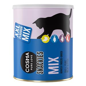 160g Maxi Tube Mix (4 smaken) Cosma Snackies XXL Gevriesdroogde Kattensnacks