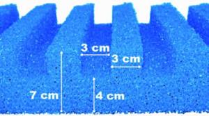 AquaForte Filterschuim T profiel 58x27 cm