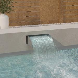 vidaXL Wasserfall mit LEDs 45x34x14 cm Edelstahl 304 