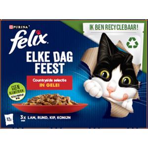 Multibox Elke Dag Feest Countryside Selectie - Kattenvoer - Lam Rund Kip 12x85 g