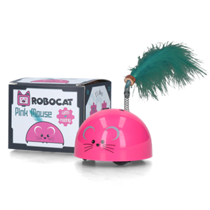 Robocat Pink Mouse - Kattenspeelgoed - Roze Groen Met Madnip