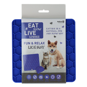 Eat Slow Live Longer Fun & Relax Lick Mat - Blau