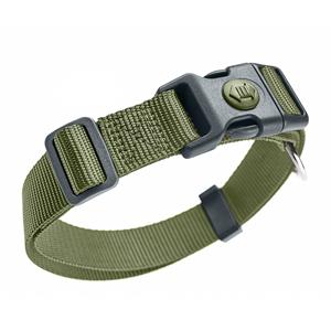 HUNTER Halsband London Olijfgroen Vario Plus Maat L: 34-56cm Halsomvang, B 20mm Hond