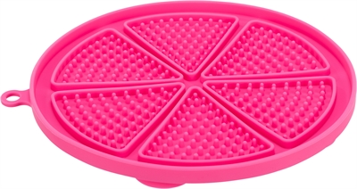 TRIXIE lick'n'snack mat met zuignappen siliconen roze 18 CM