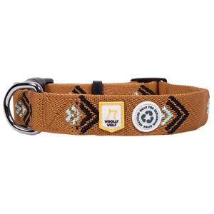 WOOLLY WOLF Hondenhalsband Explorer, oker-zwart-munt