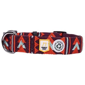 WOOLLY WOLF Hundehalsband Explorer lila-orange-mint, Breite: ca. 2 cm, Länge: ca. 25 - 35 cm