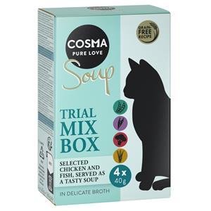 4x40g Mix 2 (4 Smaken) Cosma Soup Kattenvoer
