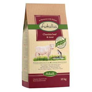 10kg Charolais-Rund & Forel met Volkorenrijst Lukullus Hondenvoer