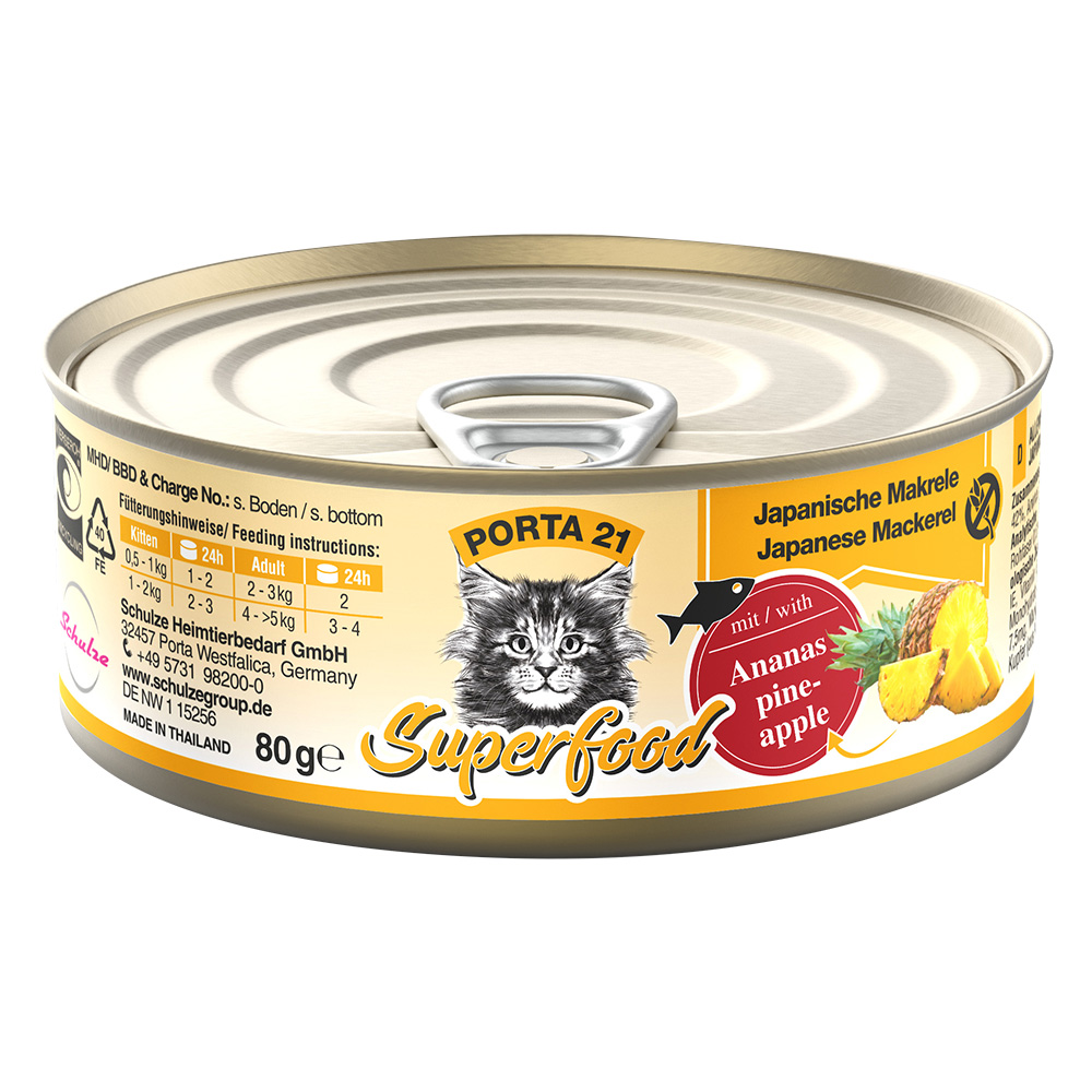 Porta 21 Superfood 6 x 80 g - Makreel met ananas