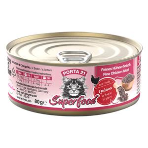 Porta 21 Superfood 6 x 80g Kattenvoer - Kip met Quinoa