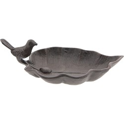 Clayre & Eef Vogelbad 26x15x8 cm Bruin Ijzer Vogel Vogeldrinkbak