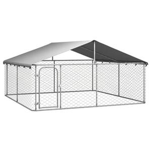 vidaXL Hondenkennel met dak 300x300x150 cm